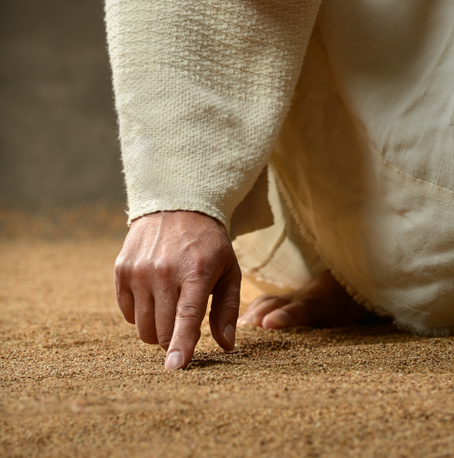 Imagen Jesús escribiendo